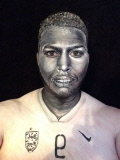 Make up artist transforms herself into famous faces, London Britain, June 2014