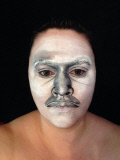 Make up artist transforms herself into famous faces, London Britain, June 2014
