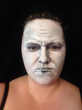 Make up artist transforms herself into famous faces, London Britain, June 2014