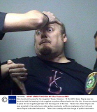 Man too drunk to pose for his mugshot, Texas, America - 10 Oct 2012