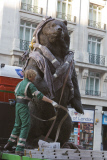 Grizzy Statue arrives in Oxford Street, London
