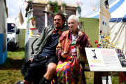 Vivienne westwood supports grow wild at glastonbury, Britain, June 2014