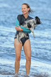 *EXCLUSIVE* Helen Hunt shows her puppy love on Family Surf Day