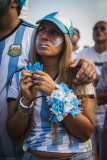Argentinian soccer fans in Copacabana