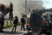 Palestinians clash with Israeli soldiers over killing of Palestinian teenager in apparent revenge for murdered Israeli teenagers, Shuafat, Jersualem, Israel - 02 Jul 2014