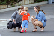 *EXCLUSIVE* Hilary Duff and Mike Comrie have a family day with Luca