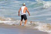 Gavin Rossdale rescues family dog at Rachel Zoes Malibu beach house