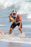 Gavin Rossdale rescues family dog at Rachel Zoes Malibu beach house