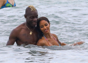 Mario Balotelli & His Fiance Enjoy The Beach In Miami 