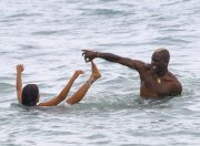 Mario Balotelli & His Fiance Enjoy The Beach In Miami 