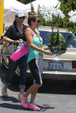 Brooke Burke goes flower shopping with her girls