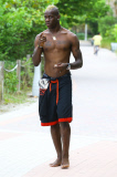 Semi-Exclusive... Mario Balotelli & Fanny Neguesha Out For A Stroll On The Beach 