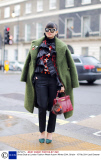 Street Style at London Fashion Week Autumn Winter 2014, Britain - 15 Feb 2014