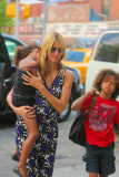 Heidi Klum and kids return to their hotel after a visit to Central Park Zoo