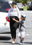 Exclusive... Pregnant Christina Aguilera & Family Go Mini Golfing 