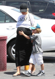 Exclusive... Pregnant Christina Aguilera & Family Go Mini Golfing 