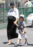 Exclusive... Pregnant Christina Aguilera & Family Go Mini Golfing 