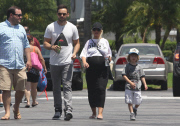 Exclusive... Pregnant Christina Aguilera & Family Go Mini Golfing 