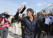 Ankunft der Weltmeister 2014 in Berlin