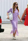 Jessica Biel Wears A Frumpy Purple Nightgown--Again