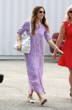 Jessica Biel Wears A Frumpy Purple Nightgown--Again