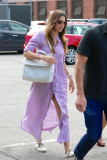 Jessica Biel Wears A Frumpy Purple Nightgown--Again