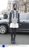 Street style at Paris Fashion Week, France - 22 Jan 2014