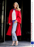 Street Style at London Fashion Week Autumn Winter 2014, Britain - Feb 2014
