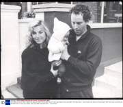 John Mcenroe Tennis Player 1986 Tennis Star John Mcenroe And Wife Tatum O'neill Leave Blakes Hotel (sw&) With Their Baby Kevin ...tennis Player