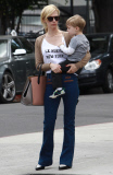 Exclusive... January Jones Takes Xander To Little Dom's 