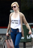 Exclusive... January Jones Takes Xander To Little Dom's 