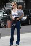 Exclusive... January Jones Takes Xander To Little Dom's 