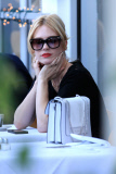 January Jones steps out for lunch with a friend