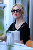 January Jones steps out for lunch with a friend