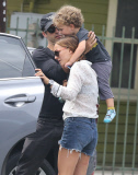 Semi-Exclusive... Natalie Portman & Family Out And About In Los Feliz 