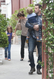 Exclusive... Ben Affleck & Family Out For Lunch At The Brentwood Country Mart 