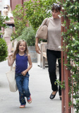 Exclusive... Ben Affleck & Family Out For Lunch At The Brentwood Country Mart 