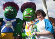 Susan Boyle running with the Queen's Commonwealth Baton, Glasgow, Scotland, Britain - 21 Jul 2014