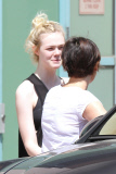 Make-Up Free Elle Fanning Leaves Gym
