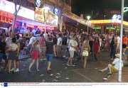 Young British Boys And Girls Many Celebrating The End Of Their Gcse's And 'a' Level Exams Hit The Punta Ballena Strip The Notorious Bar And Club Area Of Magaluf On The Spanish Island Of Mallorca. Visitor Accidents And Deaths In The Area Have Risen