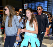 Sylvester Stallone and his girls at LAX