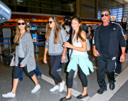 Sylvester Stallone and his girls at LAX