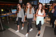 Sylvester Stallone heads out of town with his girls