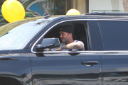 David Beckham and Family goes shopping at Adidas Store