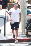 David Beckham and Family go shopping at Adidas Store