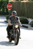 DAVID BECKHAM ON HIS CLASSIC HARLEY DAVIDSON MOTORCYCLE