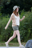 *EXCLUSIVE* Emma Stone leaves set after a serious discussion with crew