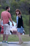 *EXCLUSIVE* Emma Stone leaves set after a serious discussion with crew