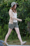 *EXCLUSIVE* Emma Stone leaves set after a serious discussion with crew