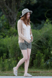 *EXCLUSIVE* Emma Stone leaves set after a serious discussion with crew